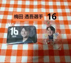 清水エスパルス ★ 梅田 透吾選手 16★スクエア缶バッジつながるキーホルダー