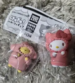 サンリオ　むぎゅぎゅ！パーカーフィギュア　ハローキティ　ポムポムプリン