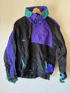 90s Columbia ナイロンジャケット Criterion 紫黒 Mサイズ