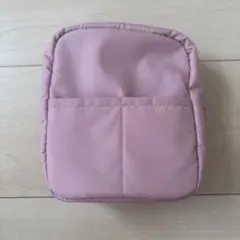 無印良品 ナイロン製ピンクスクエアポーチ
