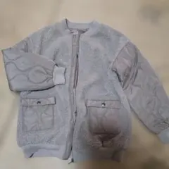 ボアとキルティングのブルゾン、レディースMサイズ