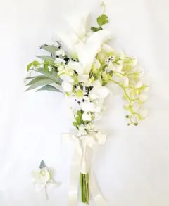 早い者勝ち★世界に一つ★ウエディングブーケ★アーティフィシャルフラワー★美品