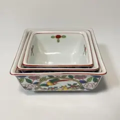 橘吉 たち吉 四角鉢 3点セット 入れ子 角鉢 磁器 和食器 訳ありのサムネイル