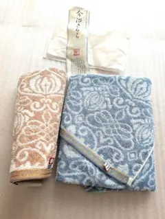 【新品】今治　タオルセット 青とベージュ 2枚