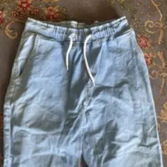 ライトブルー イージーパンツ