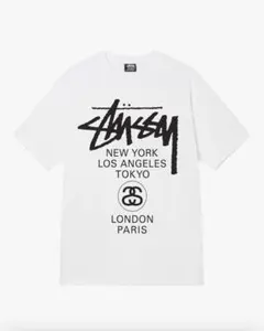 古着 used STUSSY ステューシー ワールドツアー Tシャツ M 白