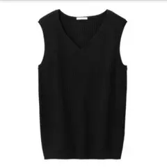 GU UVカットウォッシャブルVネックセーター