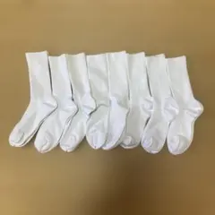スクールソックス 8足ホワイト 23-25cm