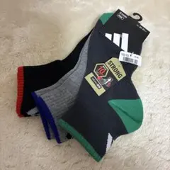 キッズadidas ソックス 3足セット 21-23cm 耐久性10倍