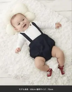 petit main サスつきパンツセット 80cm ネイビー