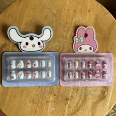 シナモン、マイメロディ、ネイルチップ 2セット