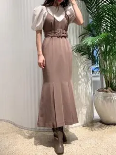 SNIDEL ウエストベルトマーメイドワンピース