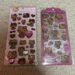 ハローキティ　キラキララインストーンシール　ドロップジュエリーシール