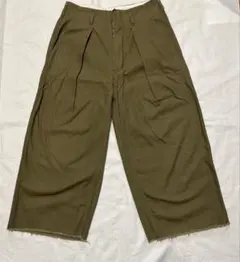 saby 20AW tuck baggy khaki チノパン