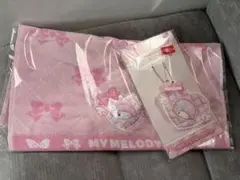 サンリオ当たりくじ マイメロディ　ハンドタオル　ミラー　マイスウィートピアノ