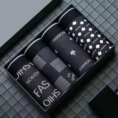 新品　M　前閉じ　抜群の伸縮性 メンズ 下着 ボクサーパンツ　4枚セット　激安