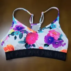 PINK フラワープリント スポーツブラ ULTIMATE