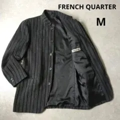 FRENCH QUARTER　アクリルウール マオカラーストライプジャケット　M