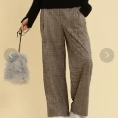 BEAUTY&YOUTH ユナイテッドアローズ　チェックタックワイドパンツ