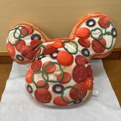 東京ディズニーランド　ミッキー　ピザ　クッション