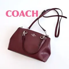 【美品】COACH ミネッタ 2way レザー ショルダー ハンドバッグ 赤本革