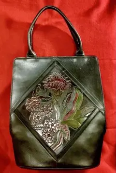 昭和レトロ　アンティーク　レザーバッグ