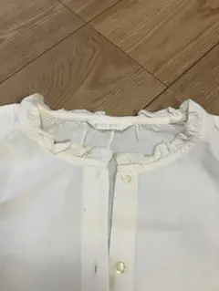 ehkä söpö アイボリー フリル長袖シャツ サイズF