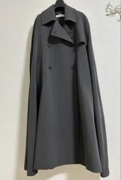 新品　プライオリティー　グレー系　ダブルブレスト トレンチコート 38