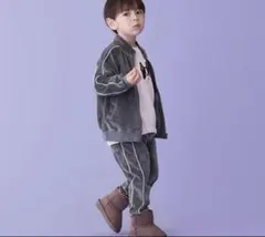 プティマイン(petit main)ベロアジャージセットアップ80