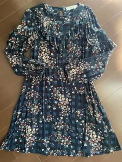 ZARA Girls チェック&花柄 ワンピース 134