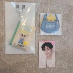 SKZOOオンラインくじミニノートキーホルダーとお名前バッチパピームpuppyM