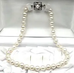 早い者勝ち[最高峰の花珠】アコヤ真珠 厳選越物9.0-8.5mm ネックレス