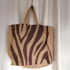 MaisonBengal ゼブラ ジュートトートバッグ メゾンベンガルのサムネイル