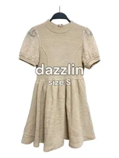 底値値下げ！dazzlin 半袖ベージュワンピース S