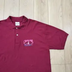 US古着 ポロシャツ CHANNEL MARK PRINT-ONS ボルドーのサムネイル