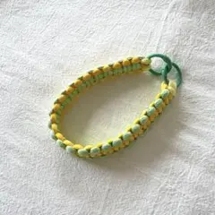 スマホストラップ　パラコード （イエロー×ライトグリーン）