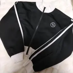 160　グローバルワーク　短丈ジャージ　黒白