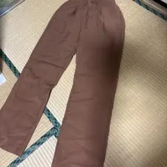 オメカシ　ブラウン カジュアルパンツ ウエストゴムのサムネイル