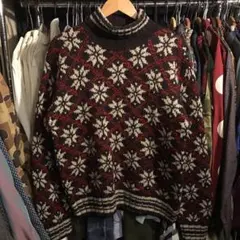 j.crew ジェイクルー　ノルディック柄　ニットセーター　L ウールのサムネイル