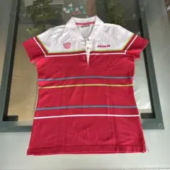 adidas 半袖 ポロシャツ ボーダー L/G