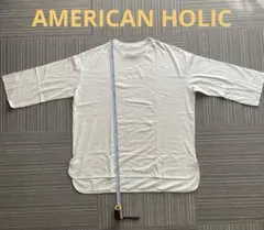 AMERICAN HOLIC 七分袖　ベージュ　Ｌsize 綿100％