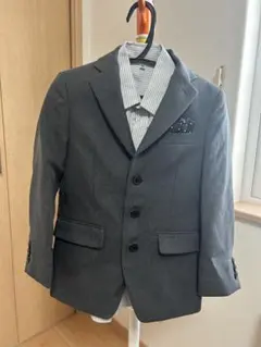 OLIVER HOUSE グレー ジャケット・シャツ・パンツ3点セット120A