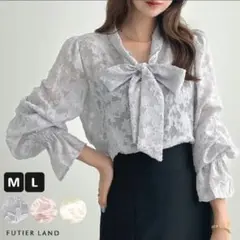 リボン付き長袖ブラウス 新品♥︎⁡