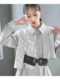 HARE アシメプリーツイソザイシャツ