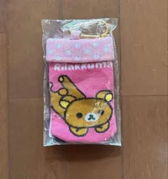 リラックマ ニットポーチ ピンクのサムネイル