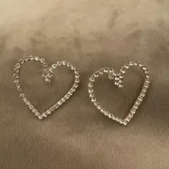 ピンクゴールド ハート　ピアス　大きめ