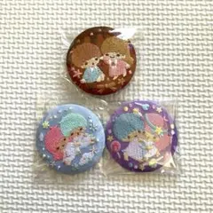 キキララ刺繍デザイン　バッジ 3個セット