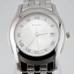 稼働品 新品電池交換済 GUCCI 5500M グッチ デイト 腕時計