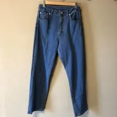 ブルー デニム ハイウエスト テーパード SQUALL PROOF 撥水加工