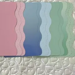 amifa A5リフィル シール台紙 ピンク　ブルー　グリーン　12枚